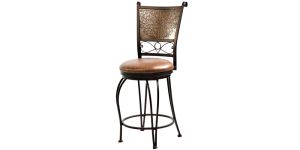 Bronze with Muted Copper Stamped Back Counter Stool