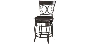 Big and Tall Back to Back Scroll Counter Stool
