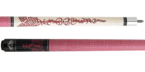 Athena ATH34 Pink Heart and Rose Triabal Pool Cue