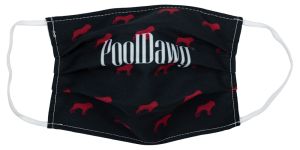 PoolDawg Face Mask - Red on Black