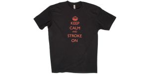 Keep Calm and Stroke On - Mens - Black