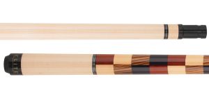 Elite EP20 Bocote and Cocobolo Wood checkered pattern Pool Cue