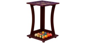 9 Cue Deluxe Corner Floor Rack - Wine Stain