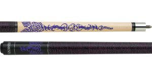 Athena ATH31 Purple Rose and heart Tribal Pool Cue