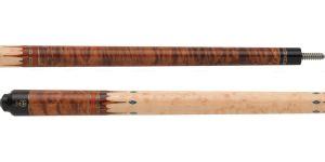 McDermott G407 Birdseye Maple with Cherry Stain and Turquoise Diamond Inlays Pool Cue
