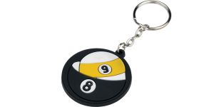 8 and 9 Ball Rubber Key Chain