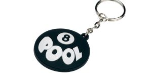 8 Ball Pool Rubber Key Chain