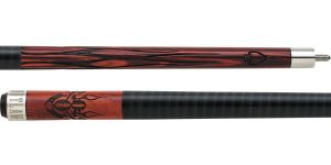 Outlaw OL21 cherry stained Flaming 8 and spade Pool Cue