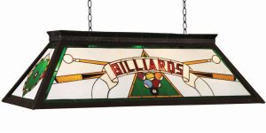 Billiards Green Stained Glass Pool Table Light