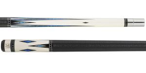 Katana KAT03 Cream forearm with short and tall black, cream and sapphire blue pearlite points Pool Cue