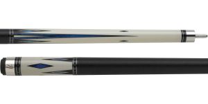 Katana KAT03 Cream forearm with short and tall black, cream and sapphire blue pearlite points Pool Cue