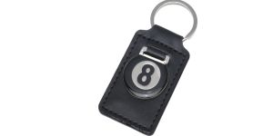 8 or 9 Ball Leather Key Holder 8 ball