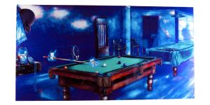 "Phantom of the Game" Floating Wall Art (30" x 15.75") - Rich Colors