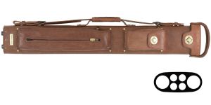 Tango Pampa Chestnut 2 Butt 4 Shaft Leather Cue Case