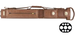 Tango Pampa Chestnut 3 Butt 6 Shaft Leather Cue Case