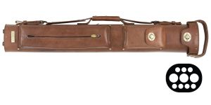 Tango Pampa Chestnut 3 Butt 7 Shaft Leather Cue Case