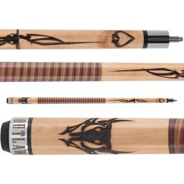Stacked Leather Wrap FREE 1x1 Case!! New Outlaw Pool Cue OL42 Longhorn Skull 