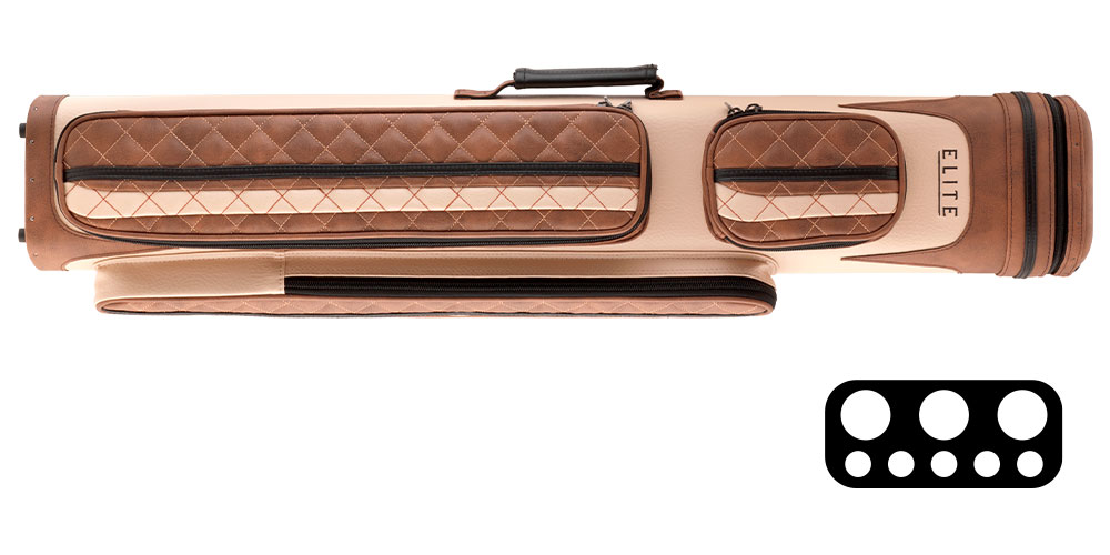 Elite Pool Cue Cases ECV35 Chesnut Hard Case