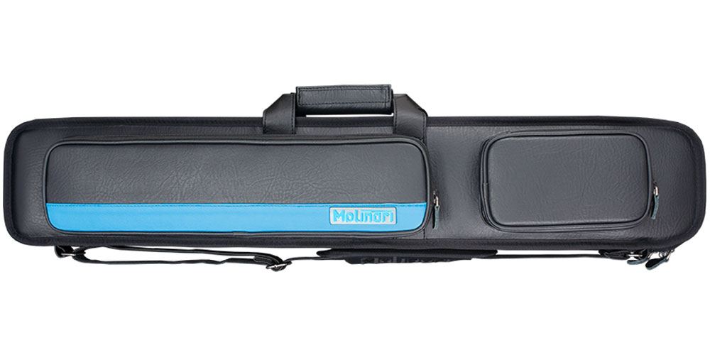 Black/Cyan Pool Cue Case Molinari Pool Cue Case Hybrid Cue Case