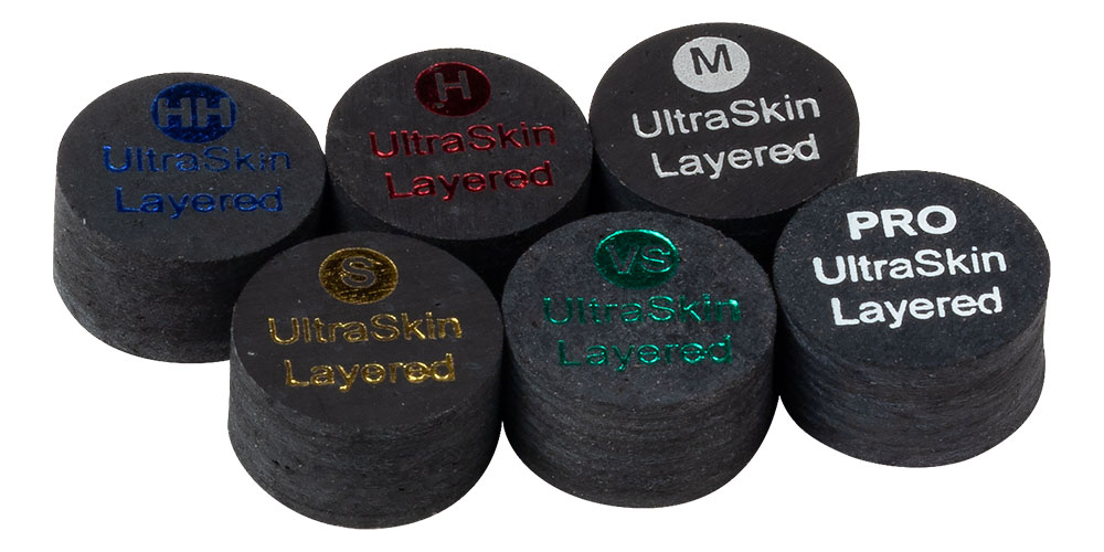 UltraSkin Layered Cue Tips Pig Skin 3 Pack Medium for Cue Lathe 